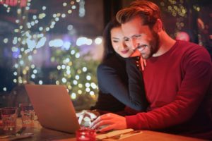 Couple Viewing Virtual Home Tour